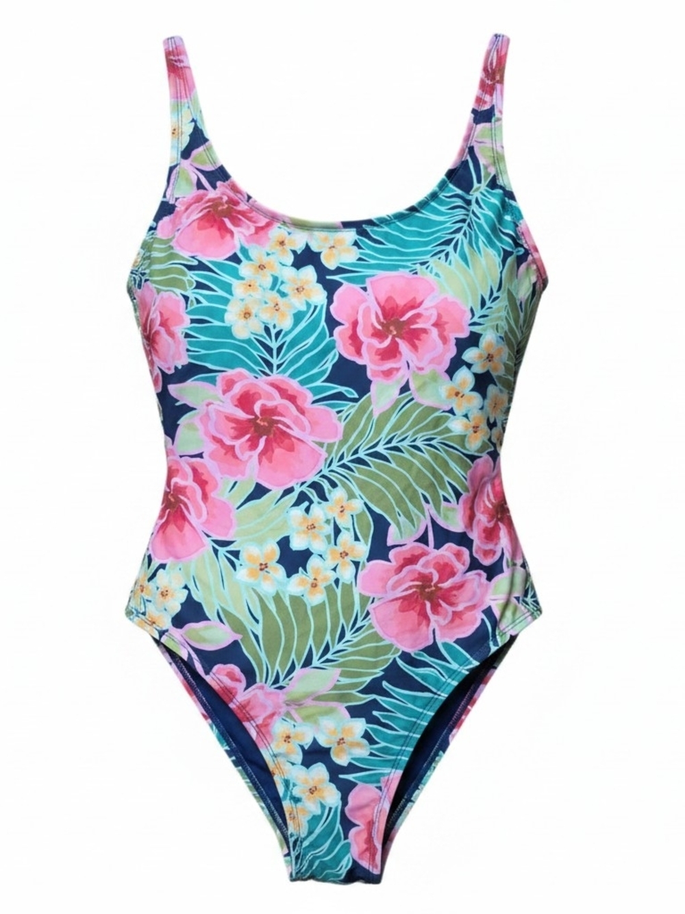 HURLEY | NWOT Tropical Floral One Piece Swimsuit‎ Pink Hibiscus UPF 50+ | XXL